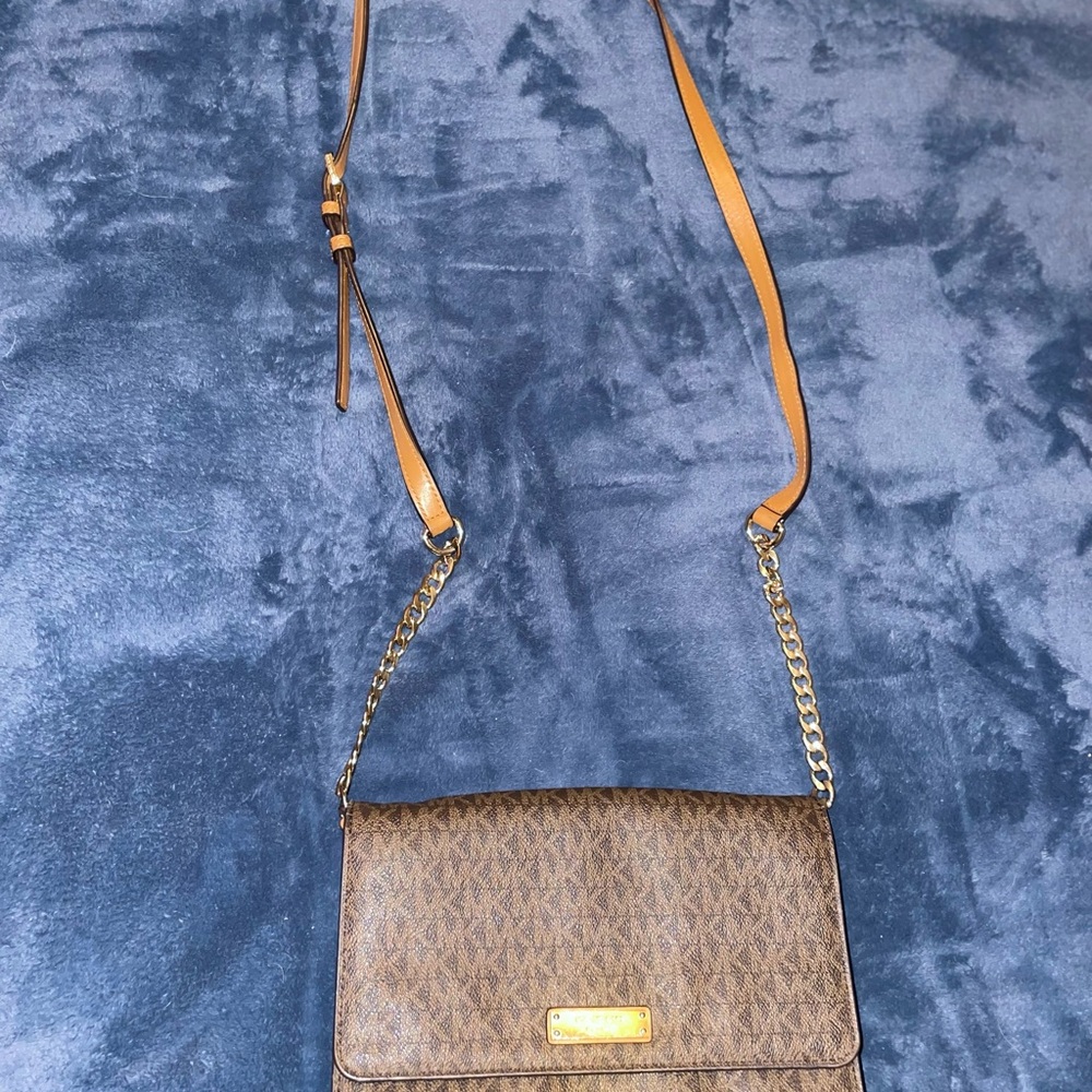 MICHAEL Michael Kors Brown Crossbody Bag with Chain Strap